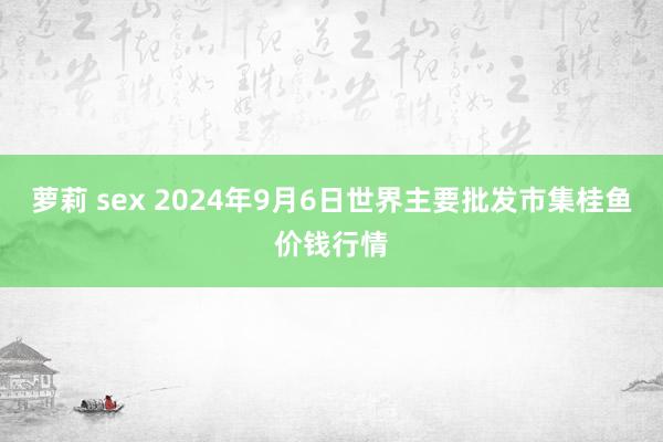 萝莉 sex 2024年9月6日世界主要批发市集桂鱼价钱行情