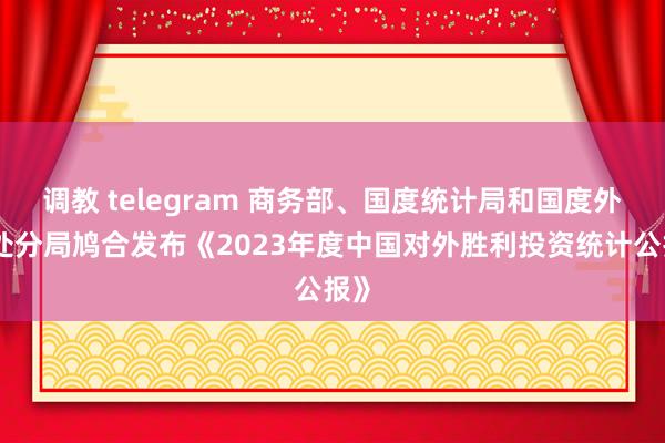 调教 telegram 商务部、国度统计局和国度外汇处分局鸠合发布《2023年度中国对外胜利投资统计公报》