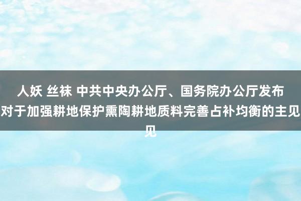 人妖 丝袜 中共中央办公厅、国务院办公厅发布对于加强耕地保护熏陶耕地质料完善占补均衡的主见