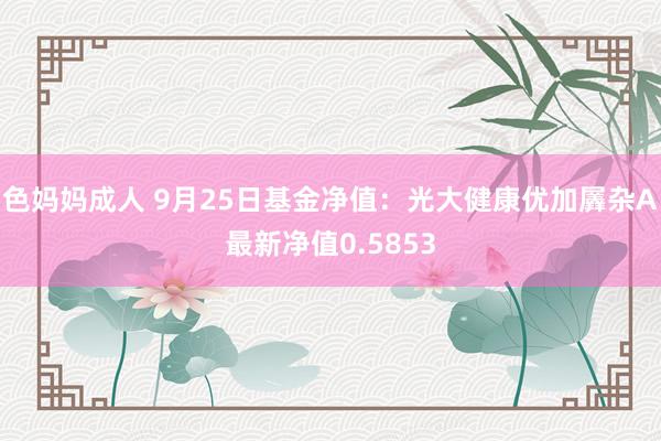 色妈妈成人 9月25日基金净值：光大健康优加羼杂A最新净值0.5853