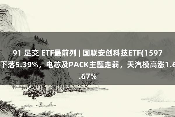 91 足交 ETF最前列 | 国联安创科技ETF(159777)下落5.39%，电芯及PACK主题走弱，天汽模高涨1.67%