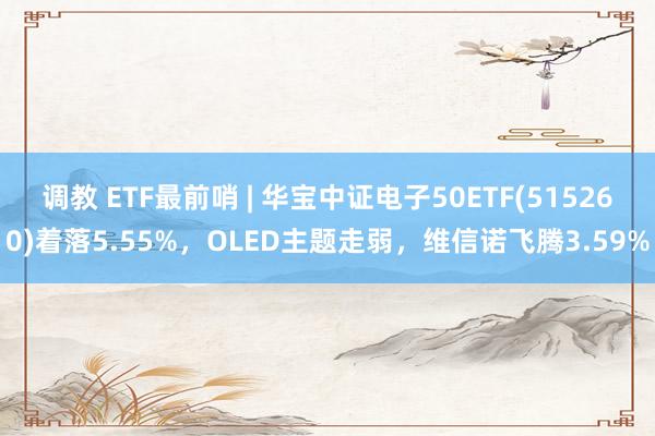 调教 ETF最前哨 | 华宝中证电子50ETF(515260)着落5.55%，OLED主题走弱，维信诺飞腾3.59%