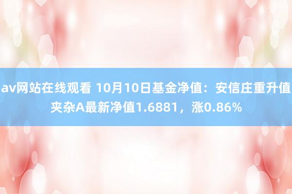 av网站在线观看 10月10日基金净值：安信庄重升值夹杂A最新净值1.6881，涨0.86%