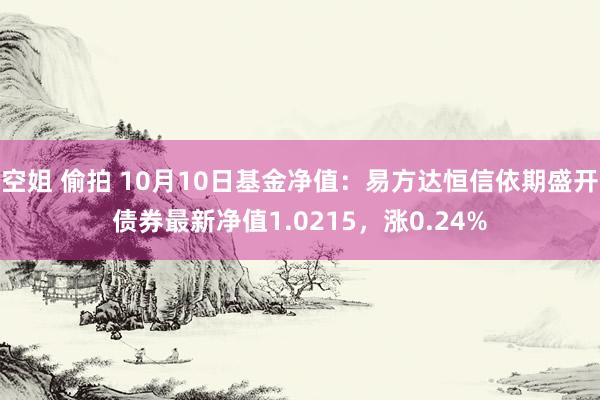 空姐 偷拍 10月10日基金净值：易方达恒信依期盛开债券最新净值1.0215，涨0.24%