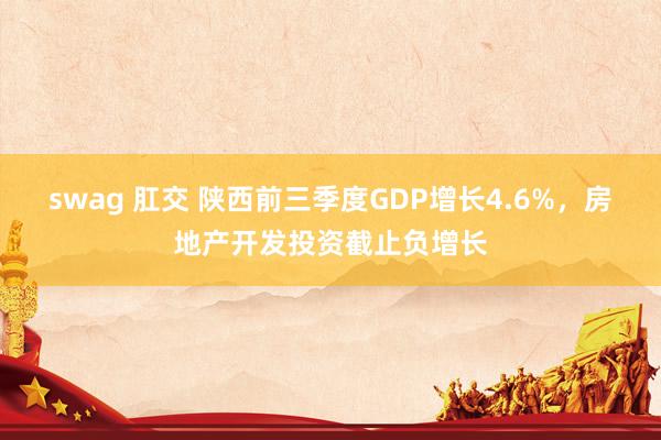 swag 肛交 陕西前三季度GDP增长4.6%，房地产开发投资截止负增长