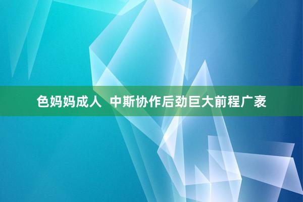 色妈妈成人  中斯协作后劲巨大前程广袤