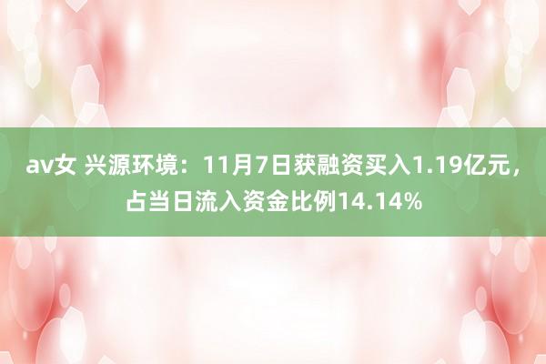 av女 兴源环境：11月7日获融资买入1.19亿元，占当日流入资金比例14.14%