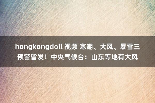 hongkongdoll 视频 寒潮、大风、暴雪三预警皆发！中央气候台：山东等地有大风