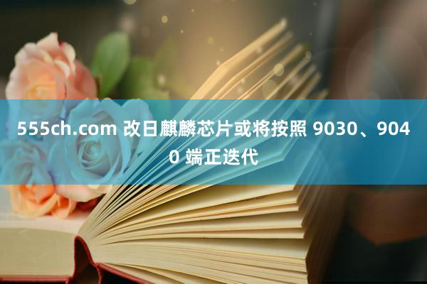 555ch.com 改日麒麟芯片或将按照 9030、9040 端正迭代