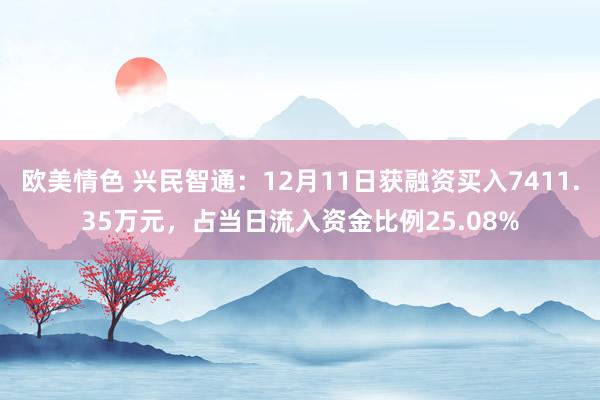 欧美情色 兴民智通：12月11日获融资买入7411.35万元，占当日流入资金比例25.08%