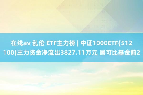 在线av 乱伦 ETF主力榜 | 中证1000ETF(512100)主力资金净流出3827.11万元 居可比基金前2