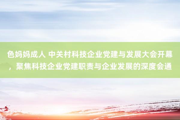 色妈妈成人 中关村科技企业党建与发展大会开幕，聚焦科技企业党建职责与企业发展的深度会通