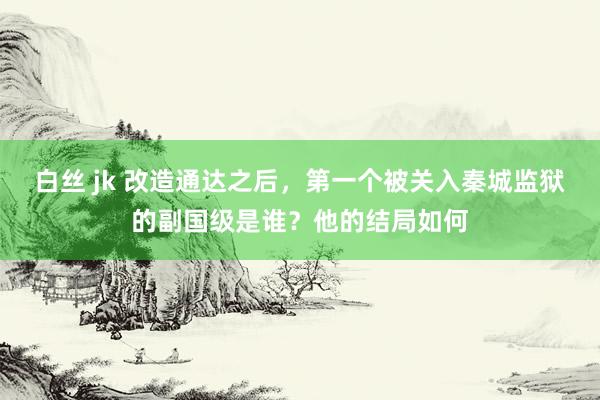 白丝 jk 改造通达之后，第一个被关入秦城监狱的副国级是谁？他的结局如何